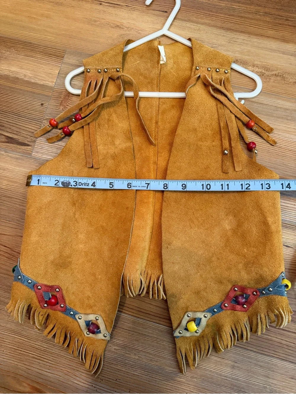 Vintage Kids Suede Western Fringe Vest - Brown